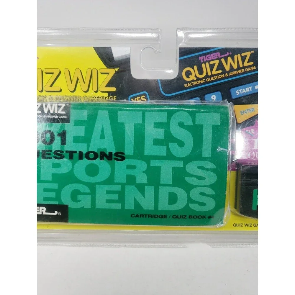 VTG Tiger Quiz Wiz 1001 Questions Greatest Sports Legends Cartridge & Book 4